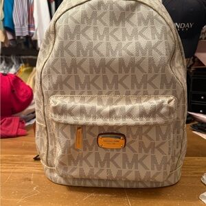 Michael Kors Cream Logo Backpack